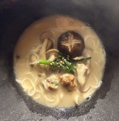 キノコと団子の鶏白湯にゅうめん