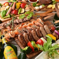 飲み放題も充実した手ぶらBBQスタイル