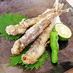 メヒカリの天婦羅　2尾