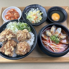 鶏唐丼＋スン豆腐
