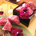 料理メニュー写真 黒毛和牛カイノミ サイコロステーキ