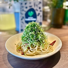 山盛り無農薬ケールのペペロンチーノ