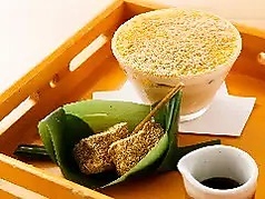 ほうじ茶ティラミスとわらび餅