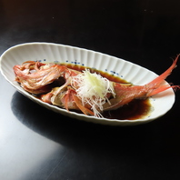 新鮮な魚料理の数々