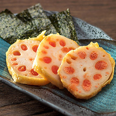 蓮根明太の天婦羅