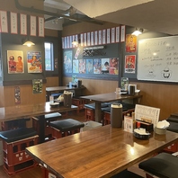 落ち着く空間でゆったりとお食事がご堪能いただけます