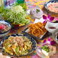 自慢の沖縄料理は食材にもこだわった逸品を取り揃えております。最大3時間飲み放題付きコースも3000円～ございますので、各種ご宴会にお役立てくださいませ♪