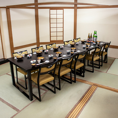 【テーブル個室】地下の『酒亭の間』は10から16名までの宴会・接待に最適です 参拝後の会食にも最適です。