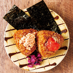 鮭と明太子の焼きおにぎり