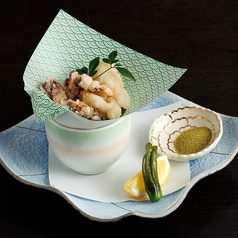生蛸の唐揚げ~抹茶塩を添えて~