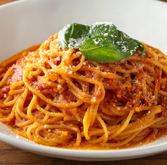 ■スパゲッティ　トマトバジルガーリックソース