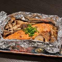 秋鮭とキノコのホイル焼き