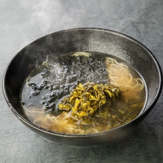 有明海苔と高菜塩ラーメン