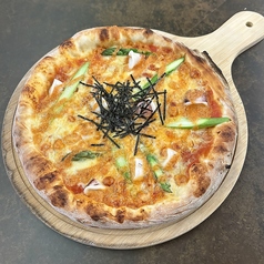 期間限定　明太子とアスパラのピザ