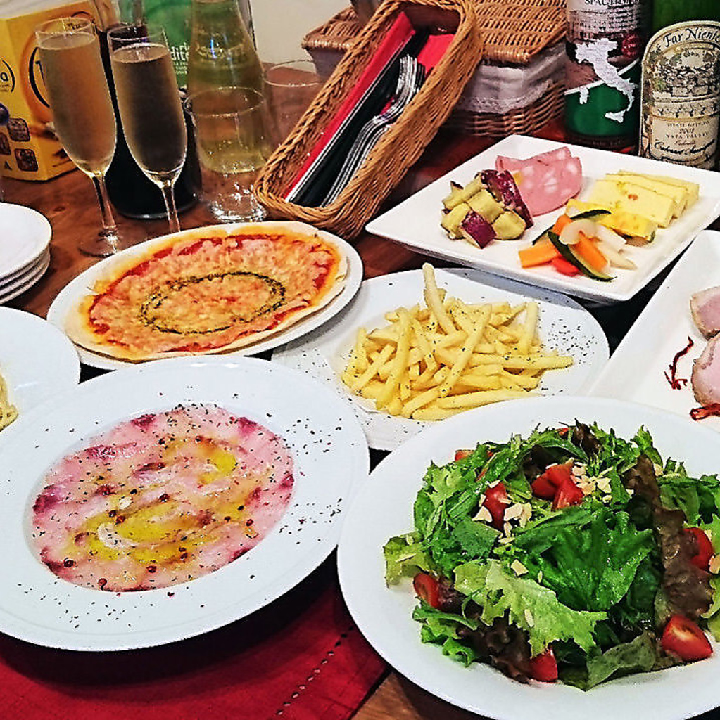 2時間飲み放題付4500円(税込)～旬を活かした前菜、メイン、パスタ、ピザなど自慢のイタリアン♪