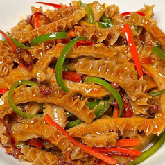 ハチノスの四川炒め