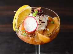 もつ煮込みネギポン酢