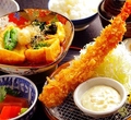 料理メニュー写真&nbsp;揚げ出し豆腐とエビフライ定食