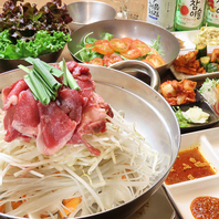 韓国料理の定番が堪能できる！飲み放題付きコースが充実