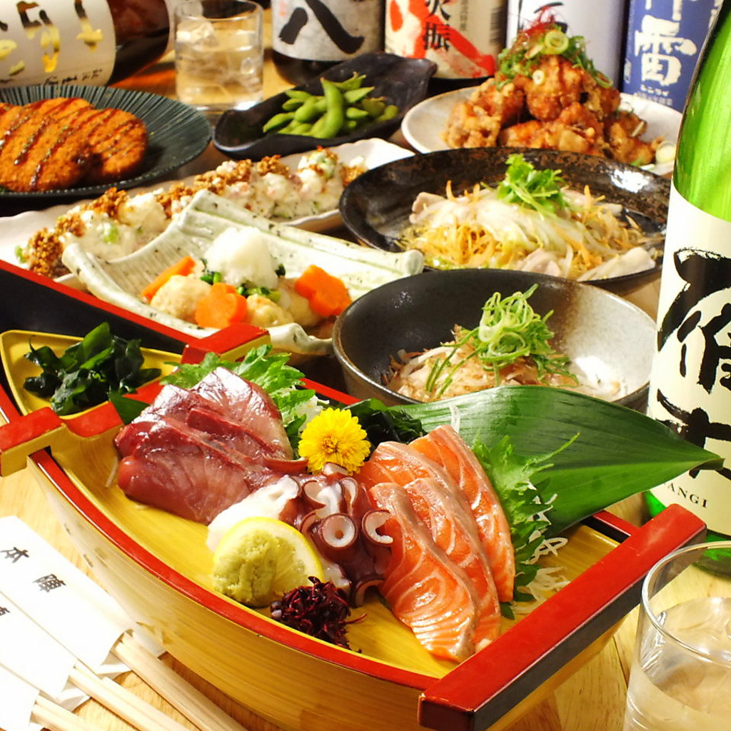 宴会コースは税込み3500円から！お刺身や飲み放題もついてます！お薦めです！
