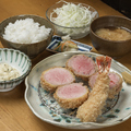 料理メニュー写真&nbsp;ヒレかつと海老フライ定食