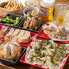 【バラエティ餃子堪能コース】当日予約OK◆自慢の餃子4種と手羽餃子も！2H飲放題付4000円(税込)の写真