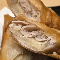 三元豚ロースのがリ春巻き揚げ