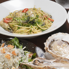 【贅沢ランチ】もちもち生パスタ＆カキフライセット♪