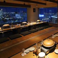 仙台市街の夜景と宮城の地酒が豊富な飲み放題☆