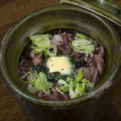 タコと岩海苔バターの土鍋ご飯