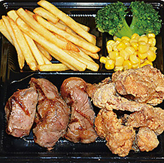 サーロインカットステーキ＆竜田揚げ弁当
