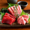 料理メニュー写真&nbsp;マグロの3種盛り合わせ