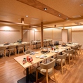 会社の懇親会や大規模なパーティー、公式な集まりの場などに最適。他のお客様を気にせず、一体感のある時間をお過ごしいただけます。当店自慢の料理とともに、記憶に残るひとときをご堪能ください。