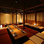 【団体宴会に最適！】最大45名様までご案内できる掘りごたつ個室も完備しております！