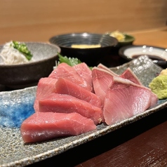 生本鮪と天然鰤の定食