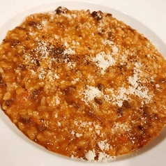 ゴロゴロ挽き肉の自家製ミートソースリゾット