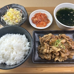 豚カルビ焼肉定食【並】