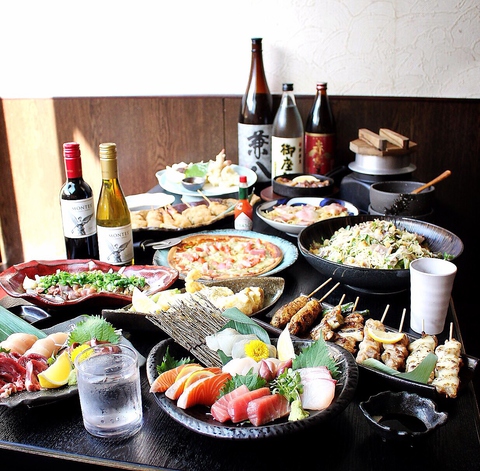 揚げたて天ぷらや地鶏炭火焼き等、美味しい料理をリーズナブルに♪宴会利用大歓迎！！
