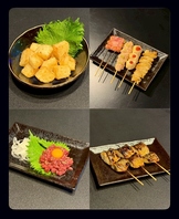 おまかせも味わえる自慢の串焼き盛り合わせ。