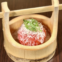 竹筒仕立ての土佐酢トマト