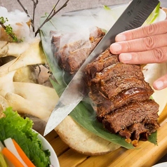 【無形文化遺産料理】味付き 牛肉の船盛り