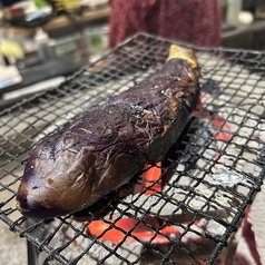 秋ナスの炭火焼き
