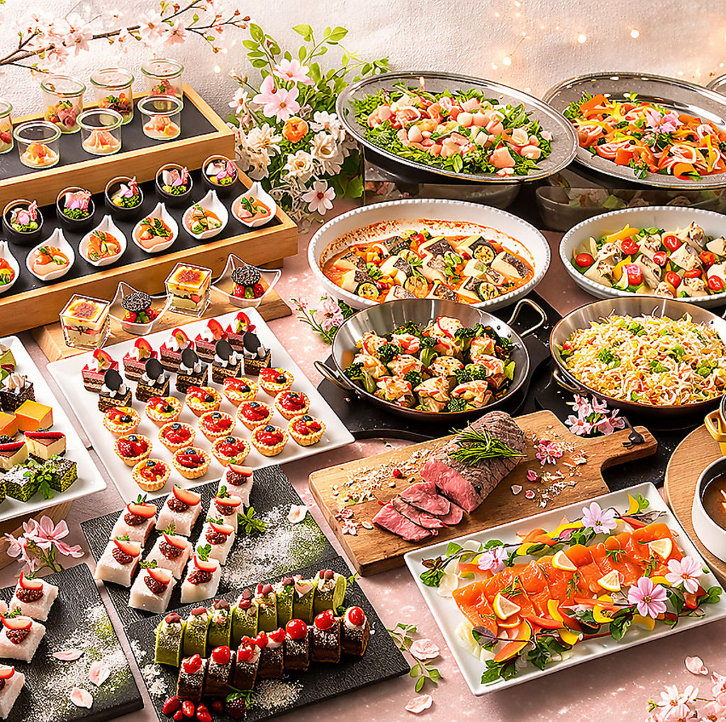 ◇ランチタイム◇ビュッフェスタイル★45種類以上のお料理と20種類のソフトドリンク