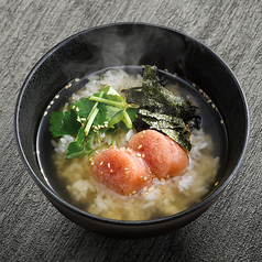 〆の明太出汁茶漬け