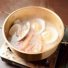 貝とエビのカンカン焼き