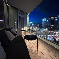 中洲の夜景を見ながらシーシャを楽しめるのはここだけ！