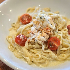 カニのクリームパスタ