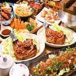 なんとお1人様につき1本骨付き鶏をご用意！2時間飲み放題付き4000円(税抜)コース各種宴会にオススメ