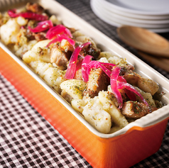 プティサレとじゃがいものエクラゼ　ソース・ラヴィゴット　　　　　