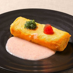 洋風だし巻き玉子 明太子のクリームソース